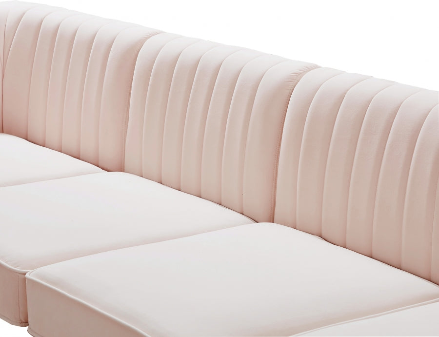 Alina Velvet Upholstered Modular Armless Chair