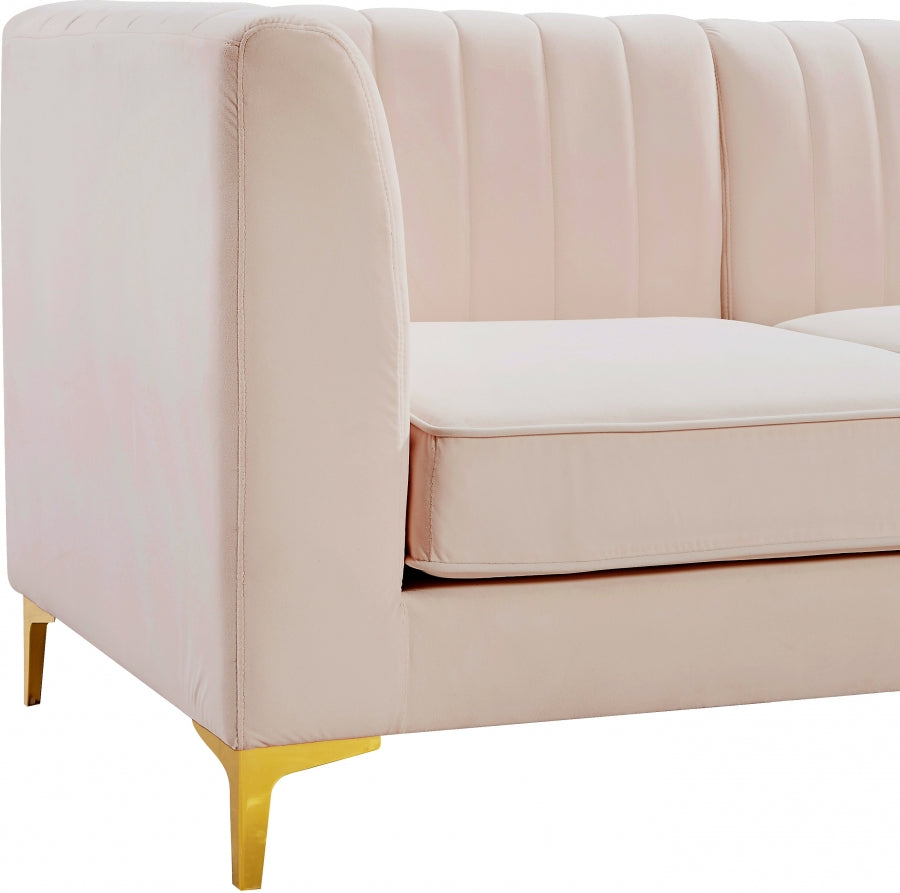 Alina Velvet Upholstered Modular Armless Chair
