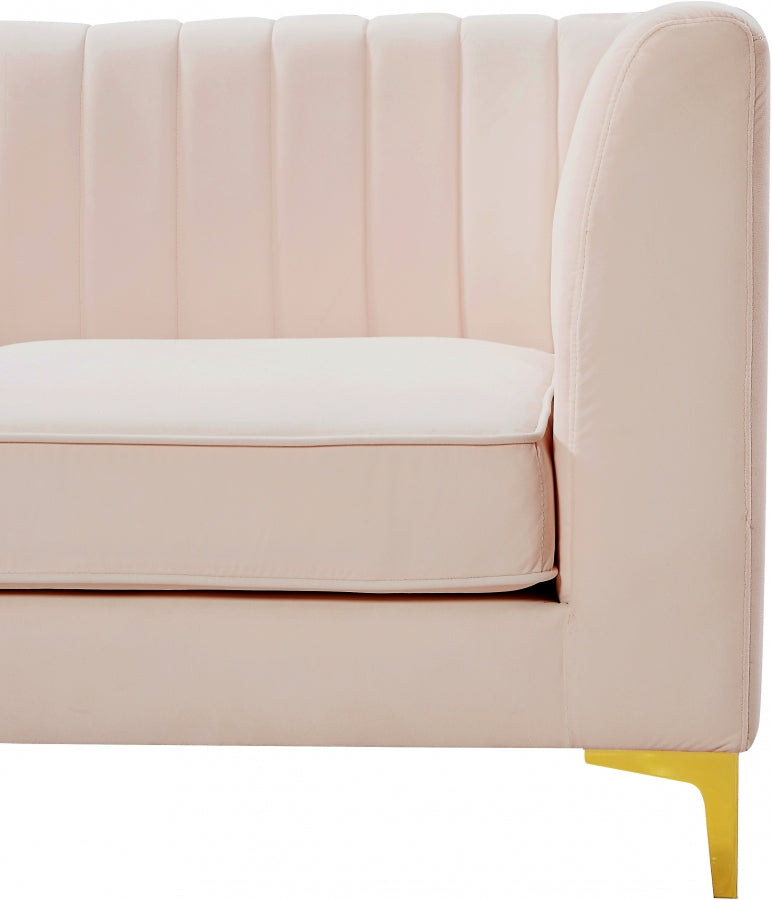 Alina Velvet Upholstered Modular Armless Chair