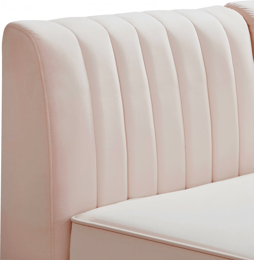 Alina Velvet Upholstered Modular Armless Chair