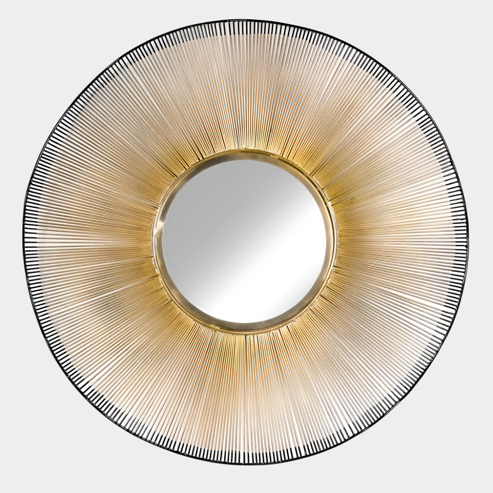 Gold Wire Wall Mirror