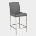 Havana Counter Chair: Grey Leatherette