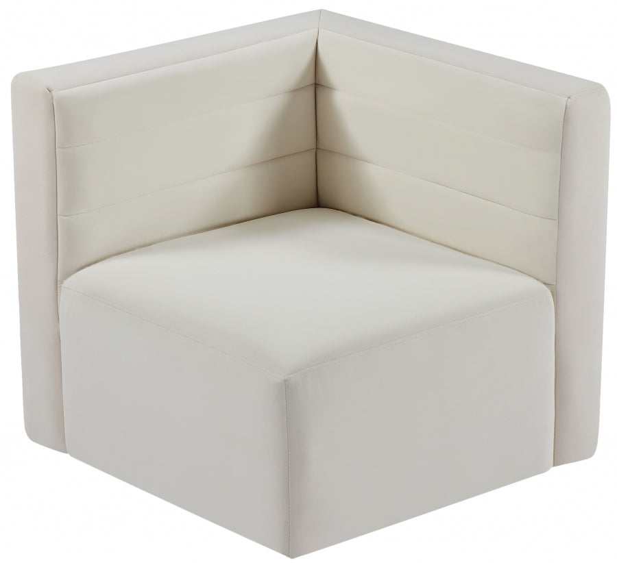 Quincy Velvet Upholstered Comfort Corner Modular Chair