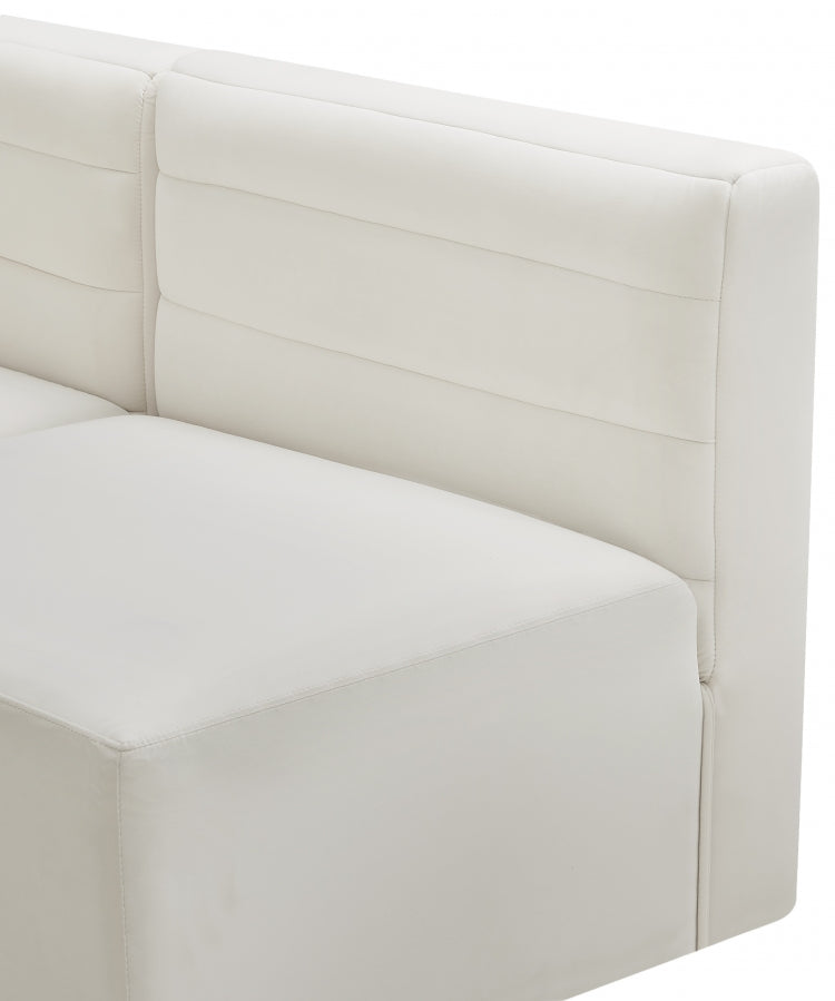 Quincy Velvet Upholstered Comfort Corner Modular Chair