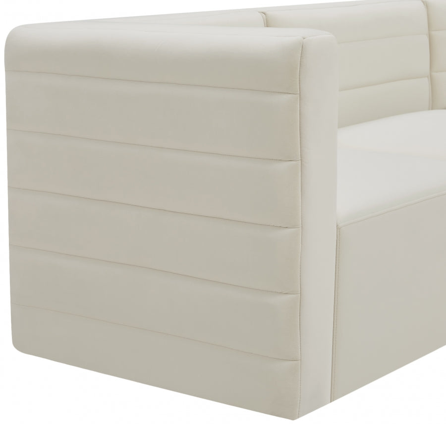 Quincy Velvet Upholstered Comfort Corner Modular Chair