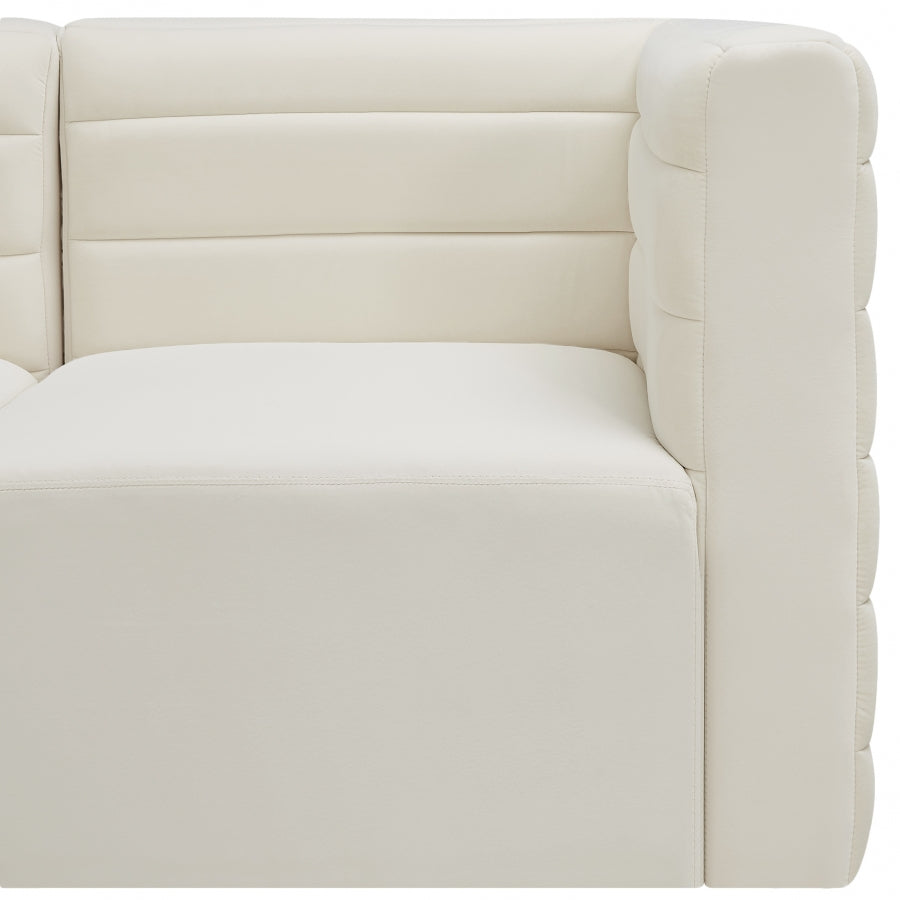 Quincy Velvet Upholstered Comfort Corner Modular Chair