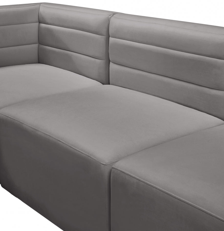 Quincy Velvet Upholstered Comfort Corner Modular Chair