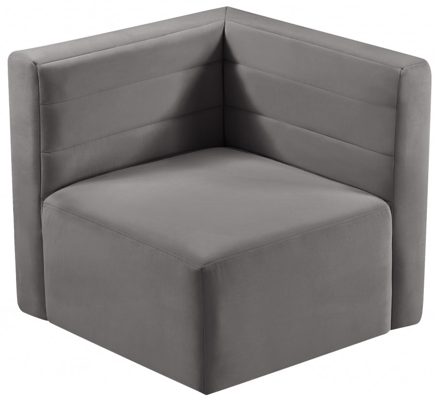 Quincy Velvet Upholstered Comfort Corner Modular Chair