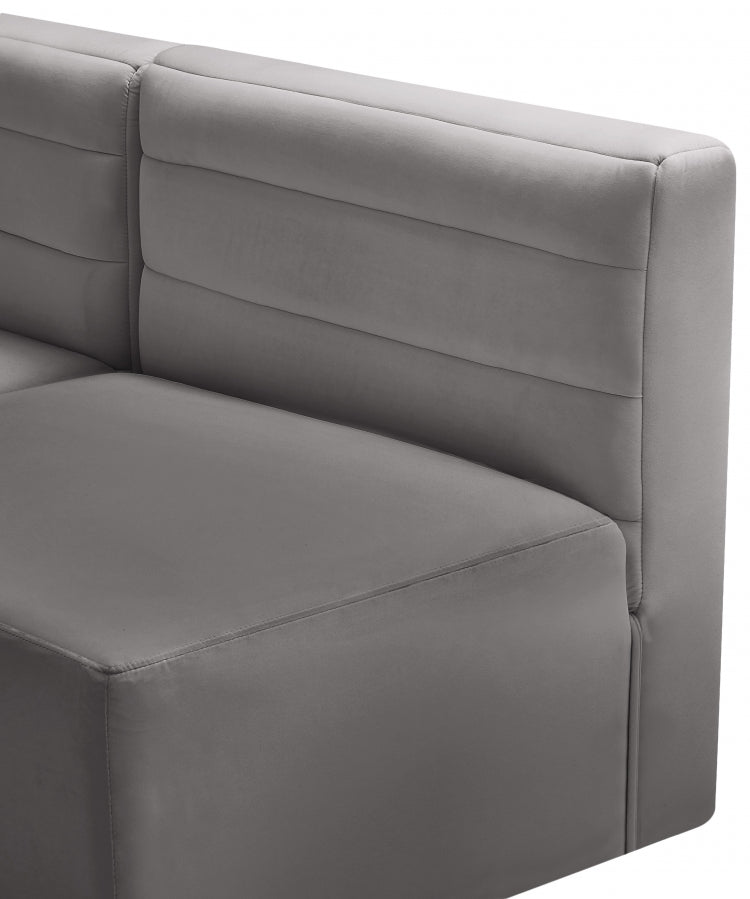 Quincy Velvet Upholstered Comfort Corner Modular Chair