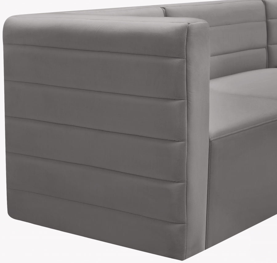Quincy Velvet Upholstered Comfort Corner Modular Chair