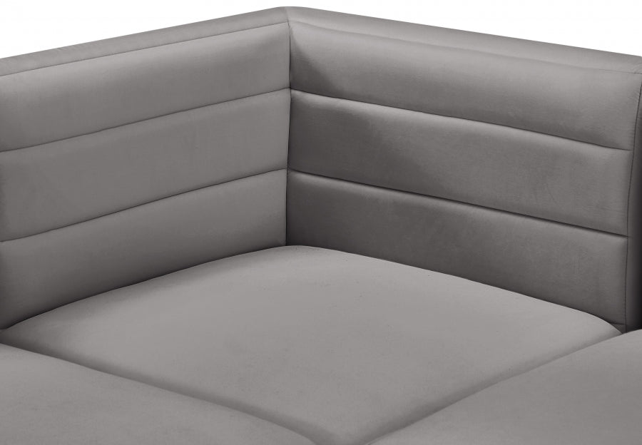 Quincy Velvet Upholstered Comfort Corner Modular Chair