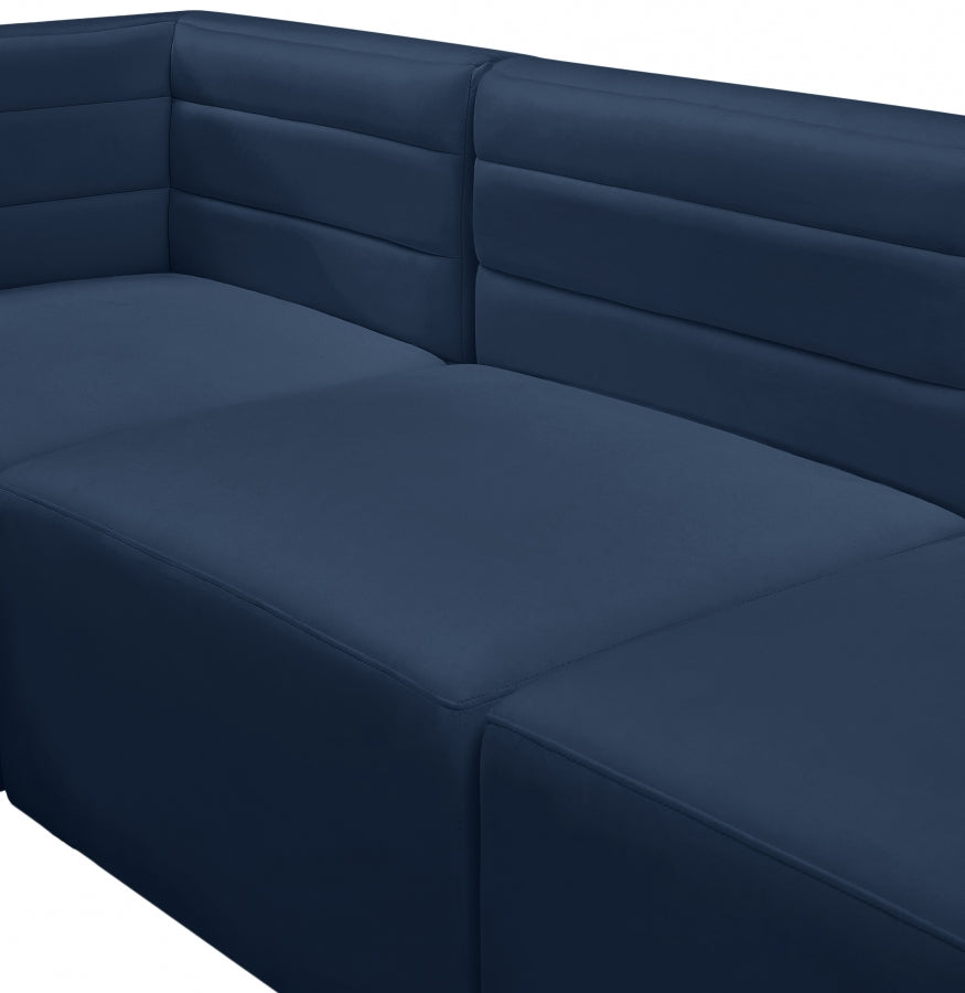Quincy Velvet Upholstered Comfort Corner Modular Chair
