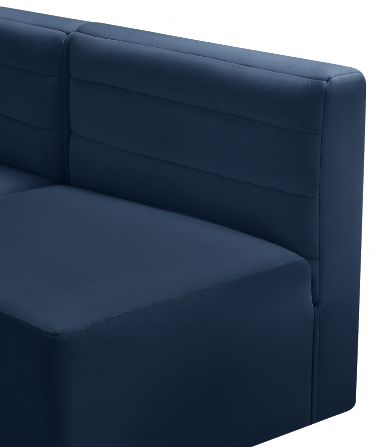 Quincy Velvet Upholstered Comfort Corner Modular Chair