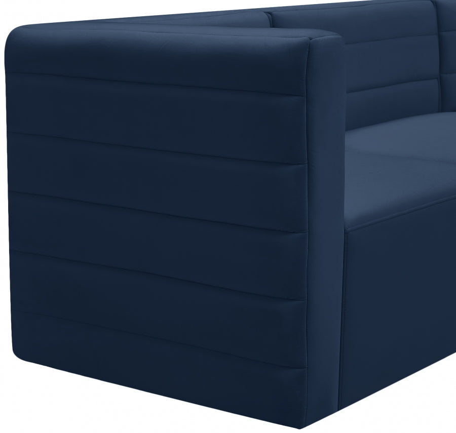 Quincy Velvet Upholstered Comfort Corner Modular Chair