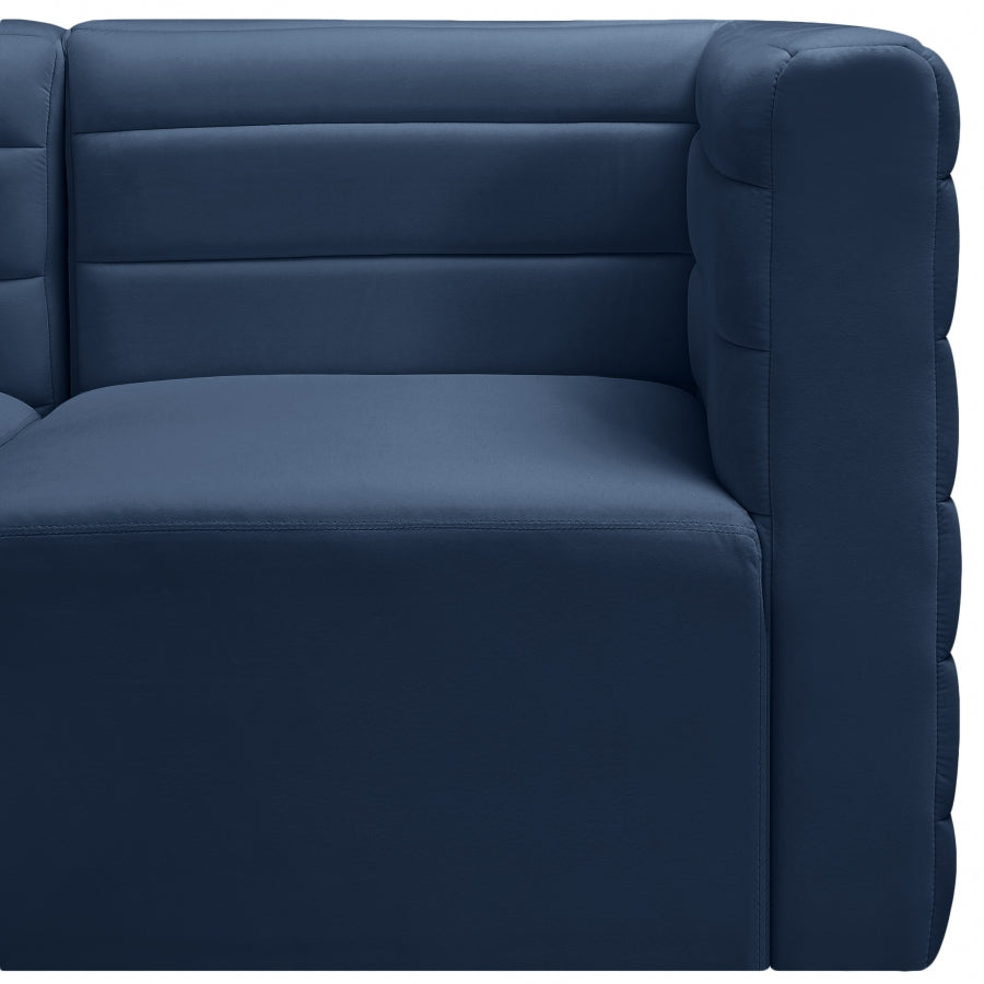 Quincy Velvet Upholstered Comfort Corner Modular Chair