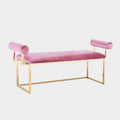 Serena Gold Bench Pink Velvet