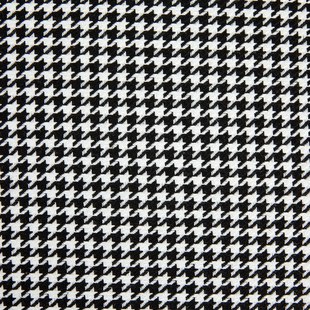 Kube S Ottoman: Hound Tooth White & Black Fabric