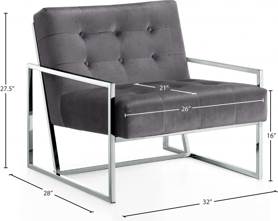 Alexis Velvet Upholstered Accent Chair