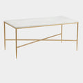Herbert Coffee Table Marble Top: Gold Frame