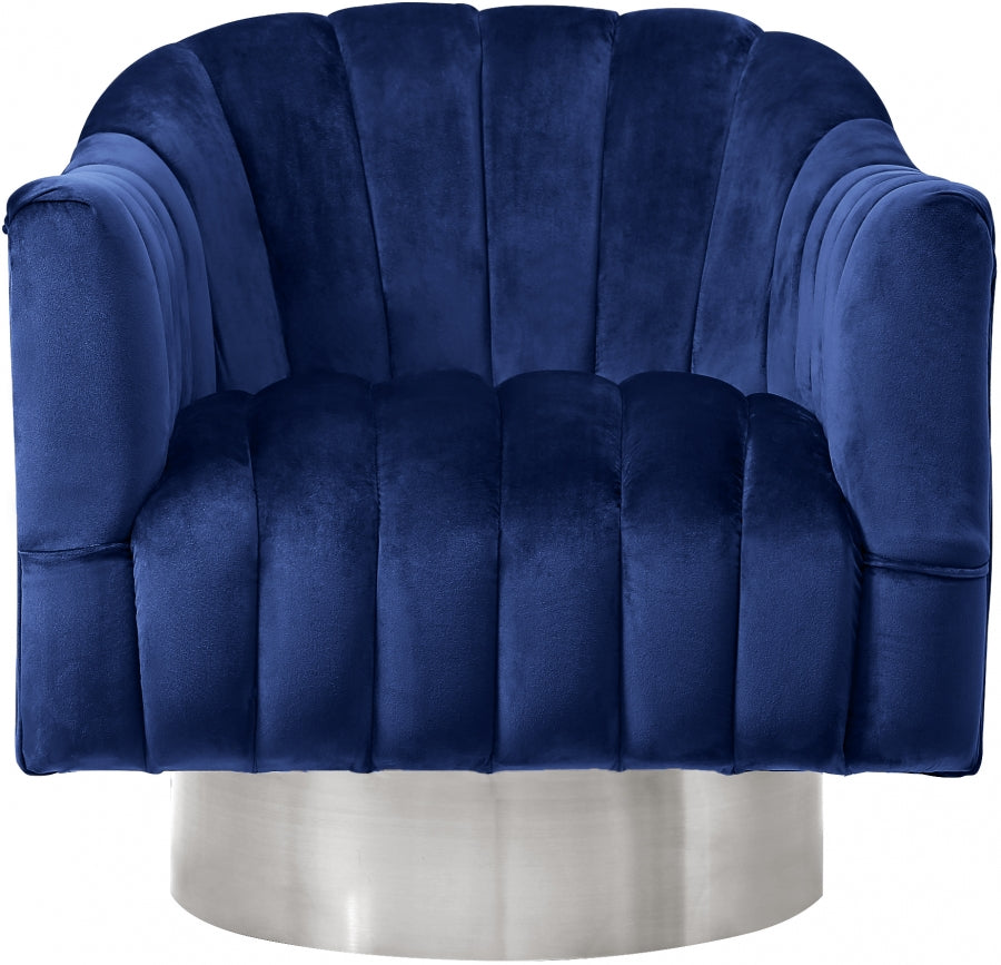 Farrah Velvet Upholstered Swivel Accent Chair