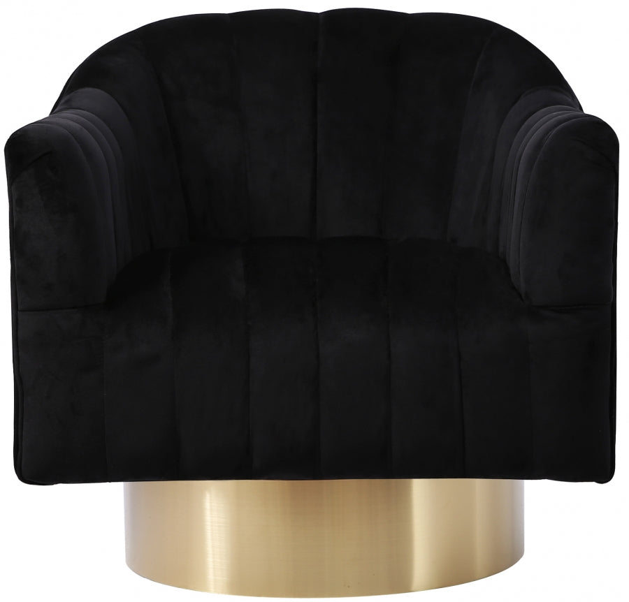 Farrah Velvet Upholstered Swivel Accent Chair