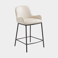 Bennett Counter Chair: Taupe Leatherette