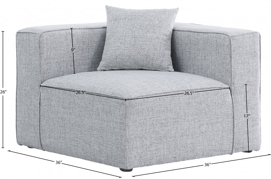 Cube Fabric Upholstered Corner Modular Chair