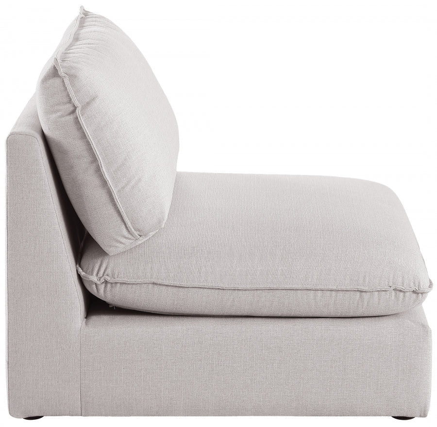 Mackenzie Linen Textured Fabric Upholstered Armless Modular Chair