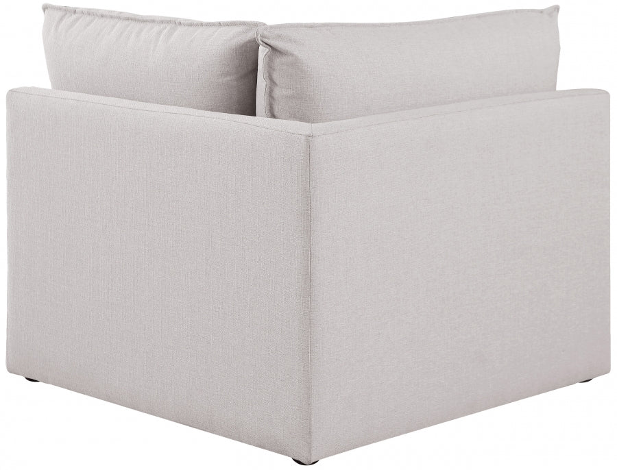 Mackenzie Linen Textured Fabric Upholstered Corner Modular Chair