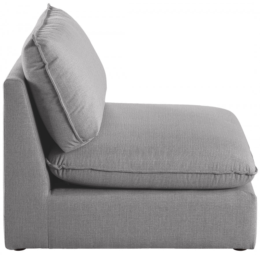 Mackenzie Linen Textured Fabric Upholstered Armless Modular Chair