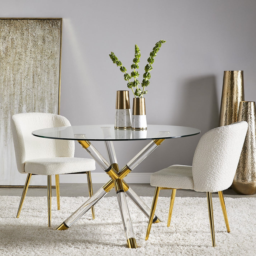 Paloma Dining Table: Gold