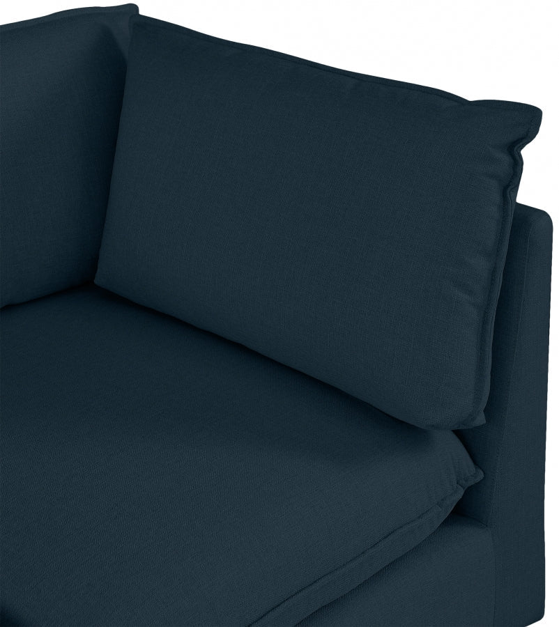 Mackenzie Linen Textured Fabric Upholstered Corner Modular Chair