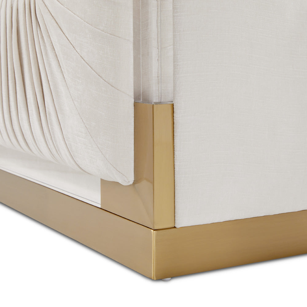 Paloma Gold Accent Chair Contessa Vanilla