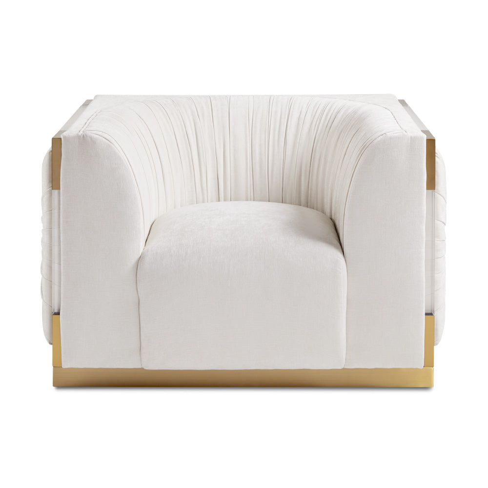 Paloma Gold Accent Chair Contessa Vanilla