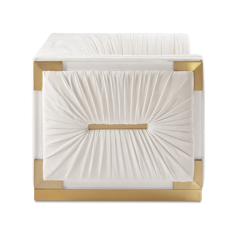 Paloma Gold Accent Chair Contessa Vanilla