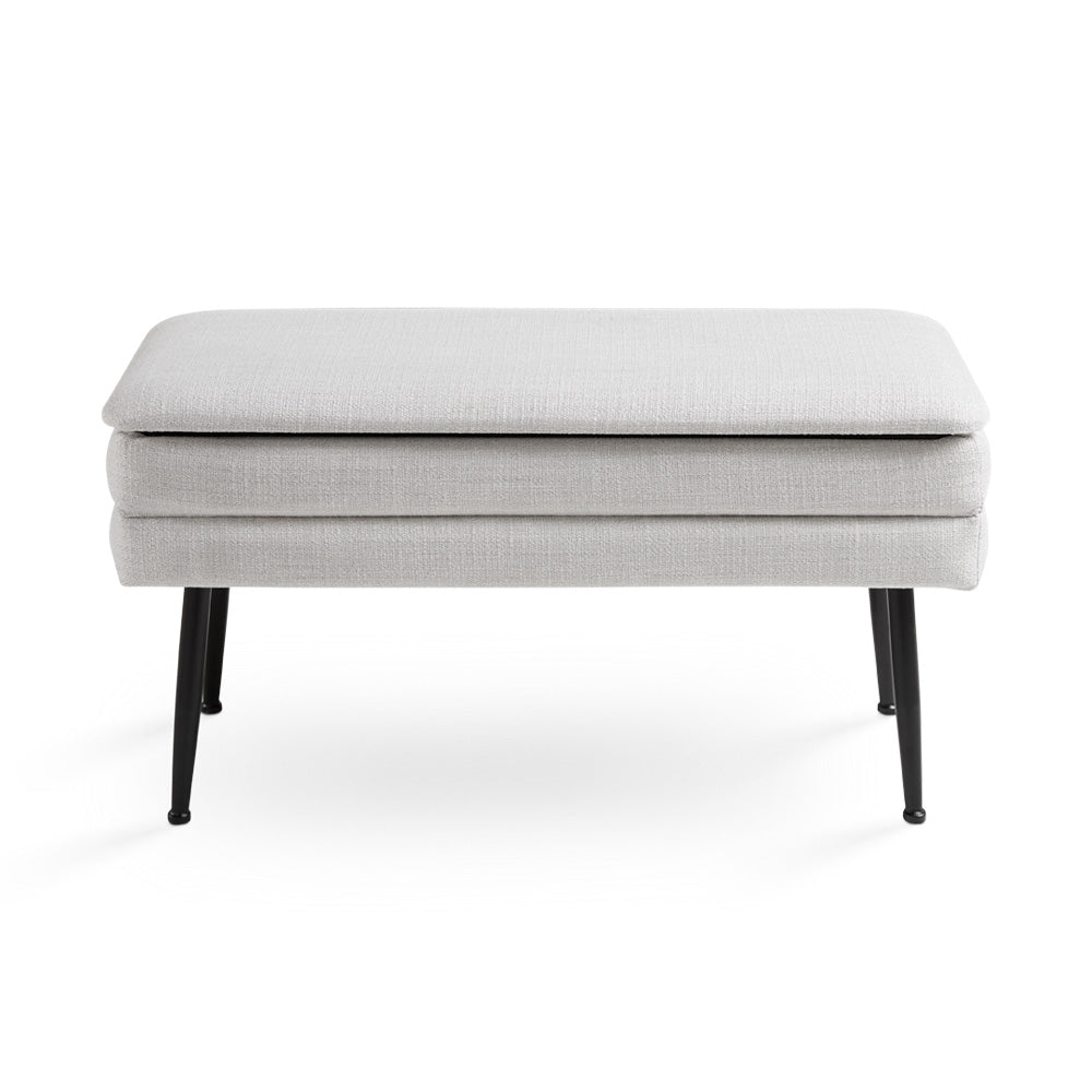 Enya Storage Bench Grey Linen