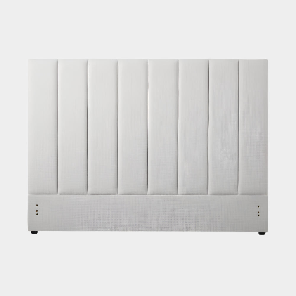Channel Queen Headboard: Light Grey