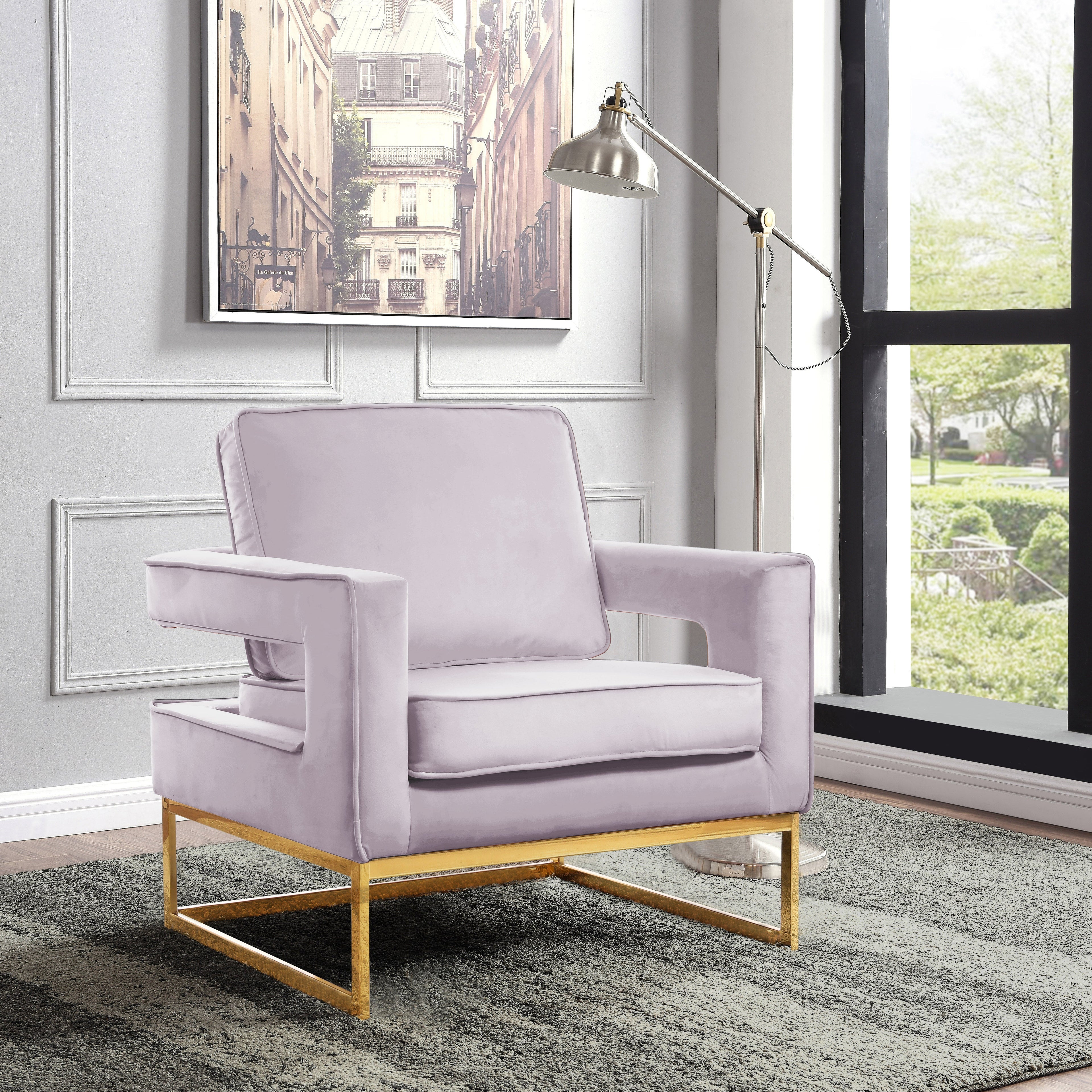Noah Velvet Upholstered Accent Chair