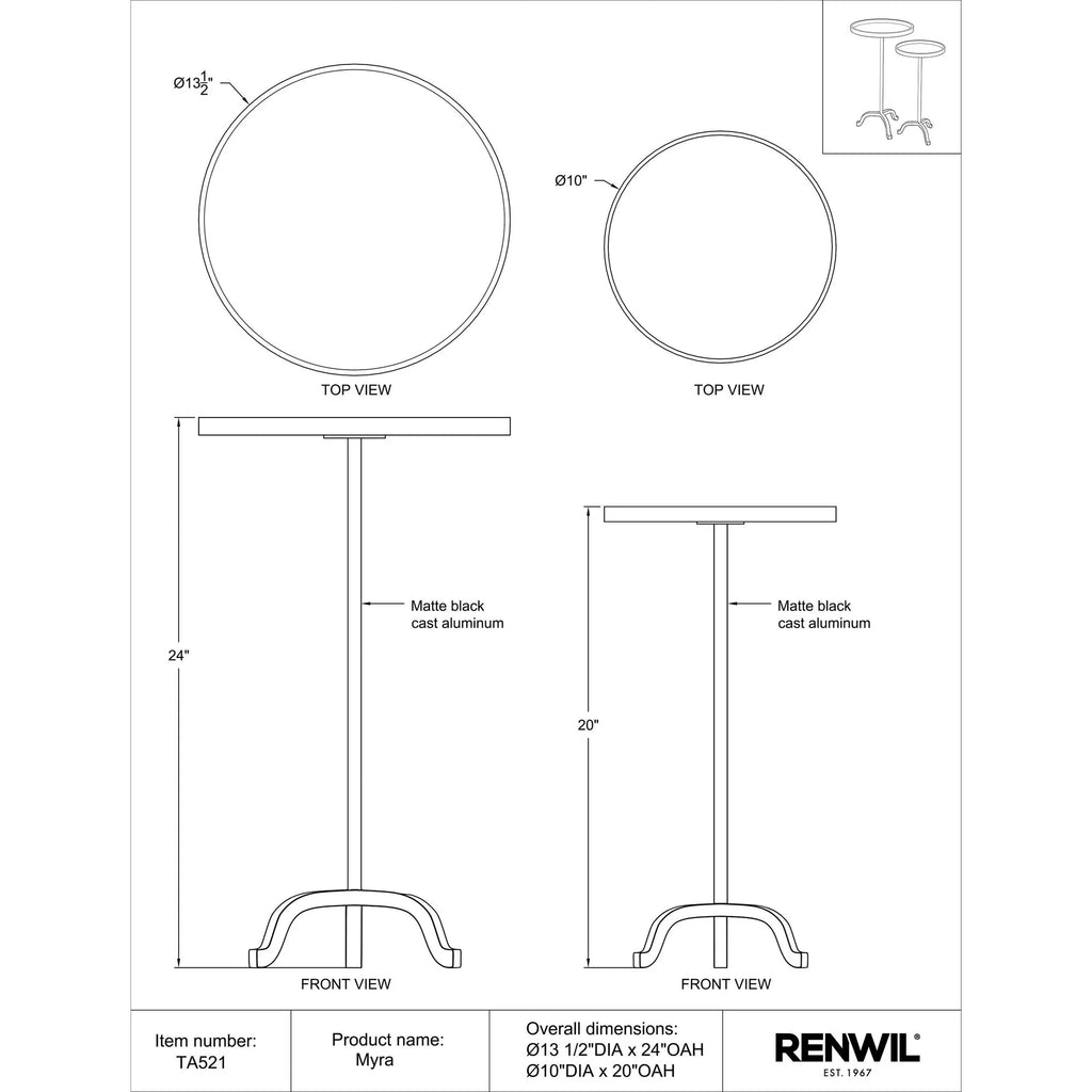 Myra Side & End Table Set Of 2