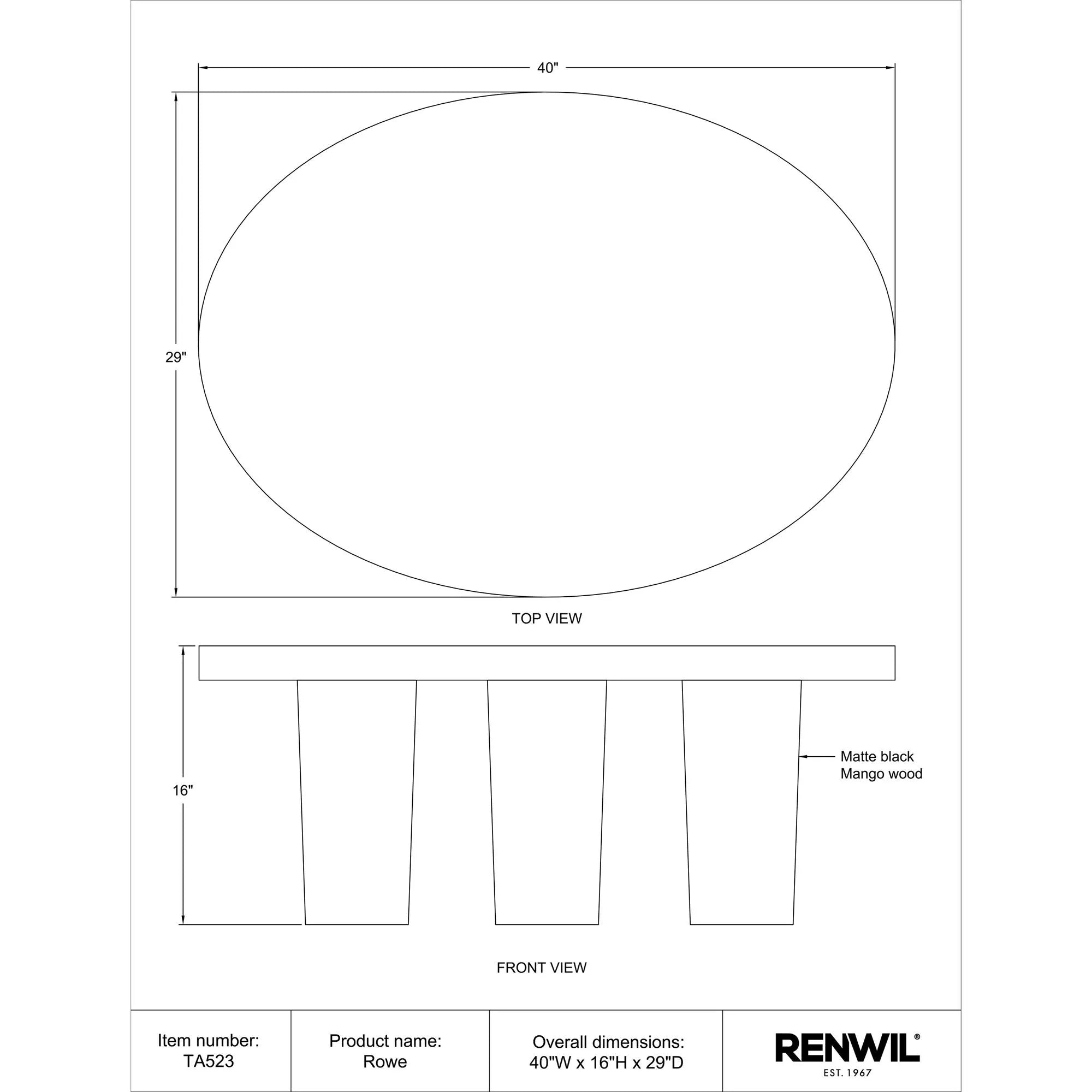 Rowe Coffee Table