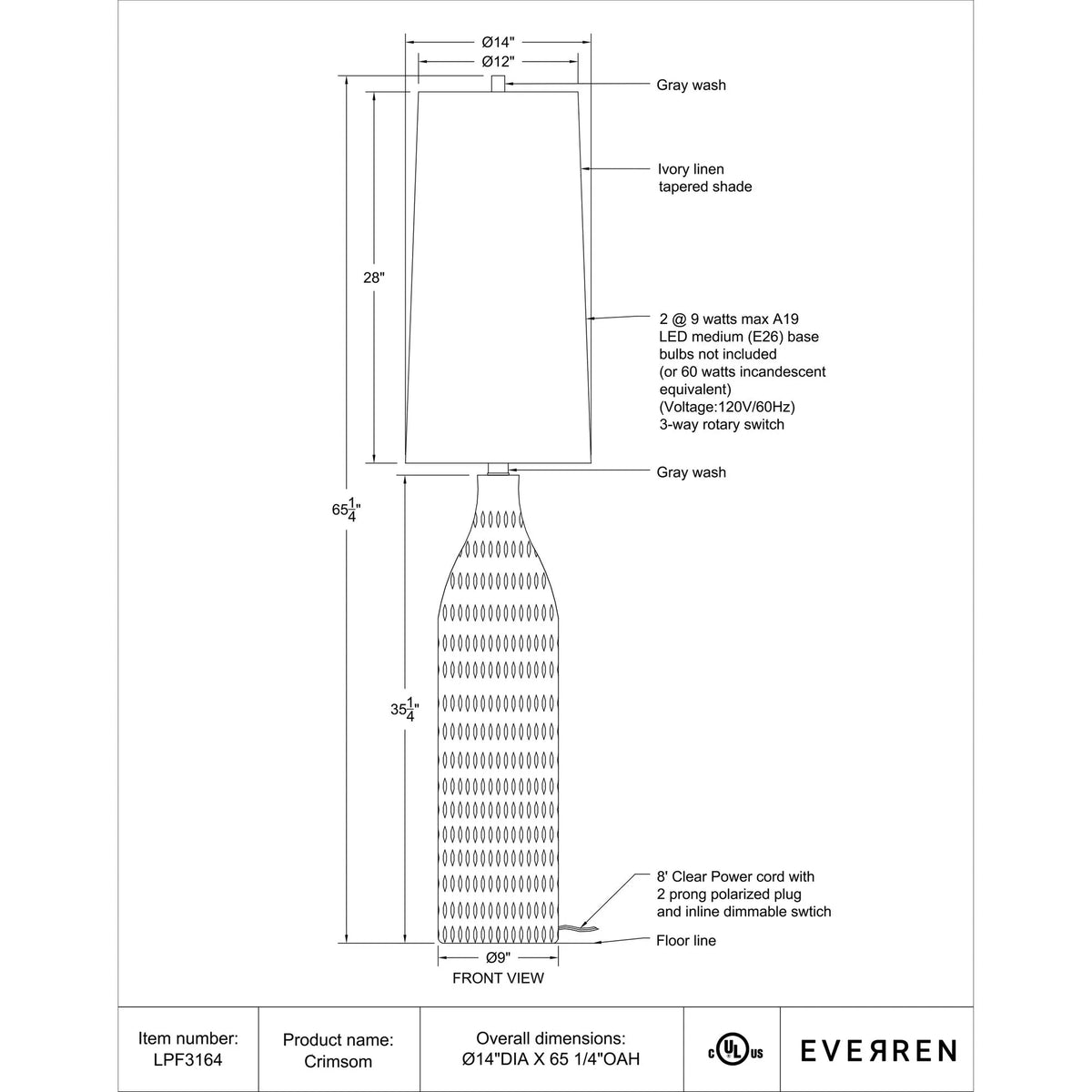 Crimsom Floor Lamp