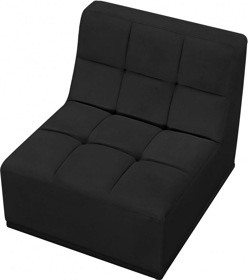 Relax Velvet Upholstered Armless Modular Chair