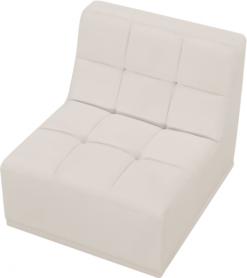 Relax Velvet Upholstered Armless Modular Chair