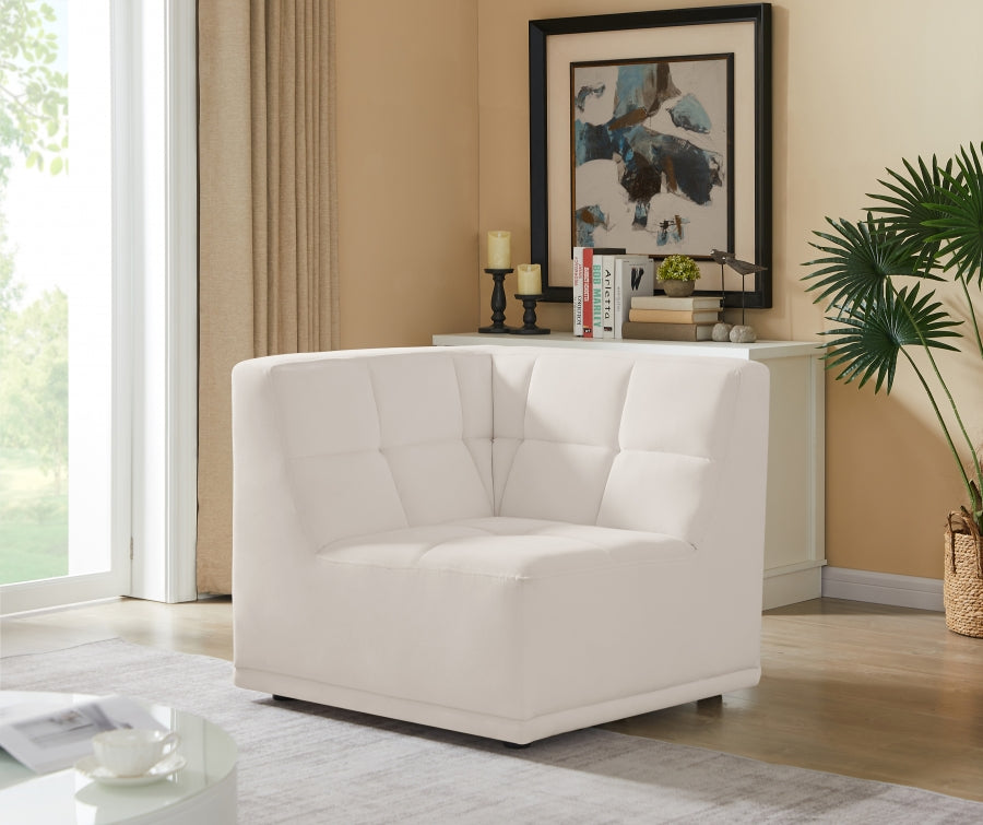 Relax Velvet Upholstered Corner Modular Chair