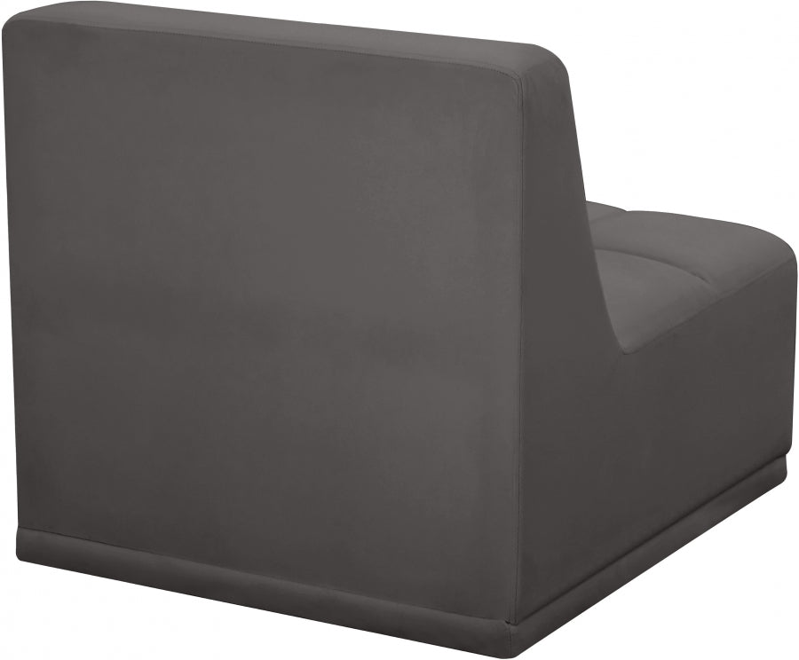 Relax Velvet Upholstered Armless Modular Chair