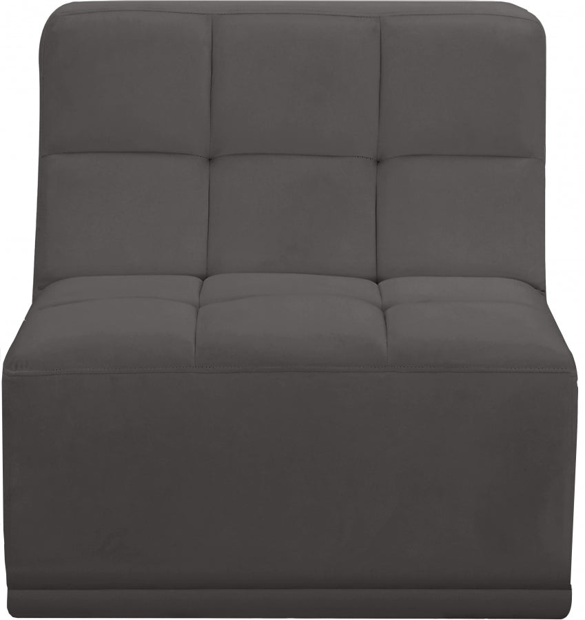 Relax Velvet Upholstered Armless Modular Chair
