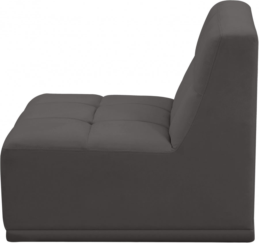 Relax Velvet Upholstered Armless Modular Chair