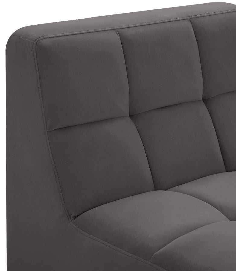 Relax Velvet Upholstered Armless Modular Chair