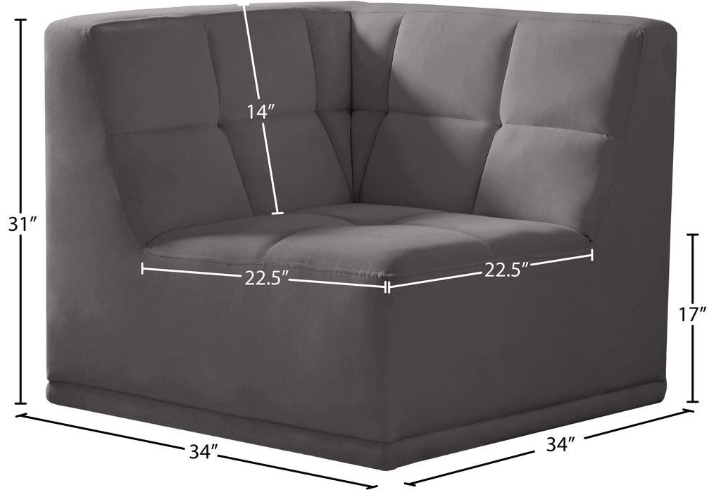 Relax Velvet Upholstered Armless Modular Chair