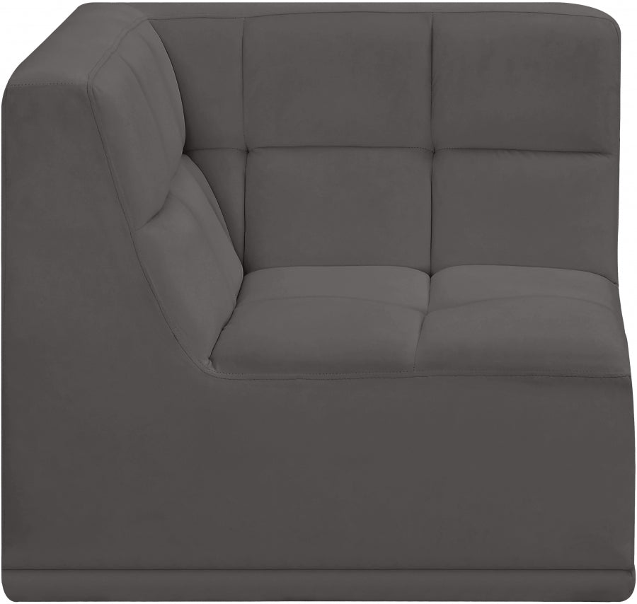 Relax Velvet Upholstered Corner Modular Chair